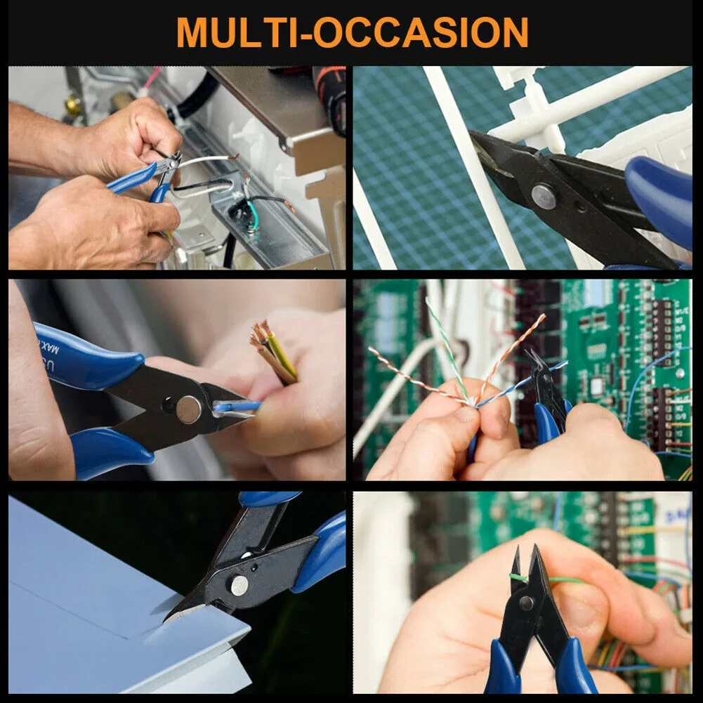

2pcs Repair Pliers Cutting Multi Tool Flush Side Cutter Equipment Carbon Steel Diagonal Pliers Hand Tool Cutting Wire Electronic