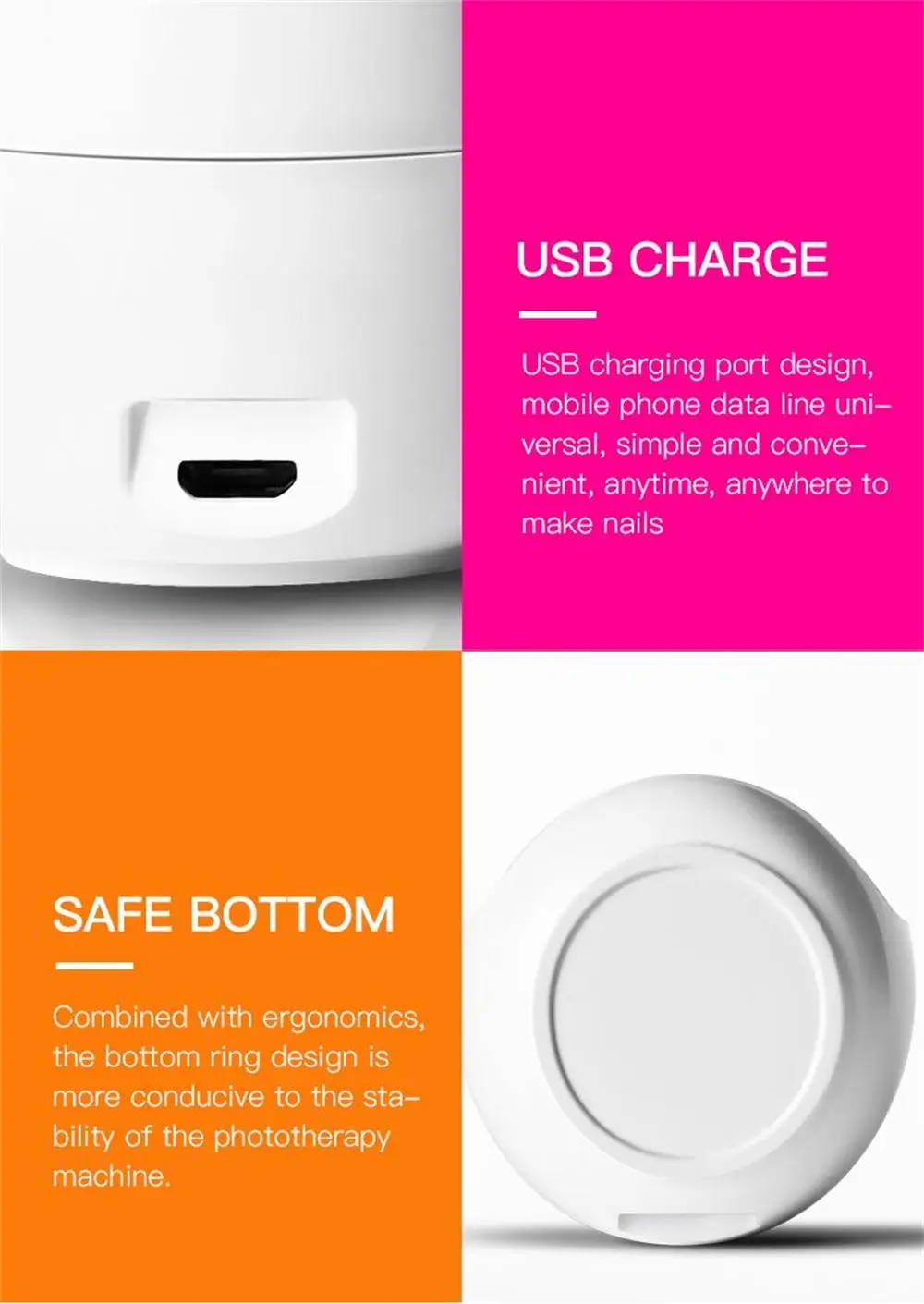 6 Вт мини USB УФ-лампа для отверждения геля для ногтей светильник для ногтей Гель-лак Сушилка для ногтей машина для дизайна ногтей PC& ABS горячая светодиодная УФ-лампа для ногтей