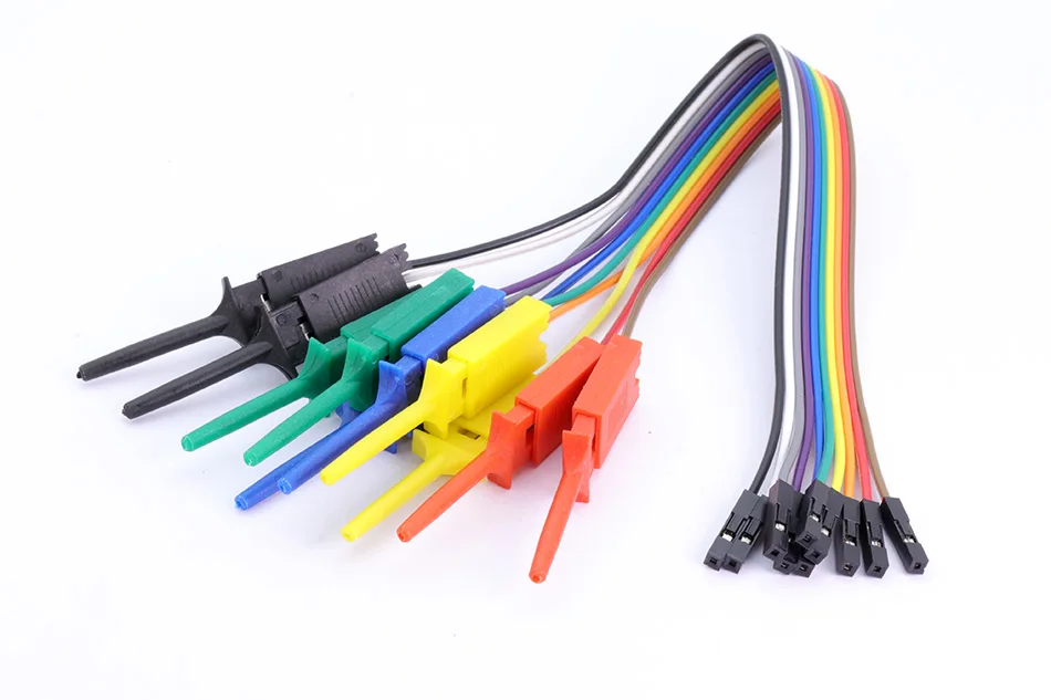 1 комплект 25 см 5 цветов 10 pin крюк клип комплект шлангов, высокая эффективность, логический анализатор кабельный захват зонд тест