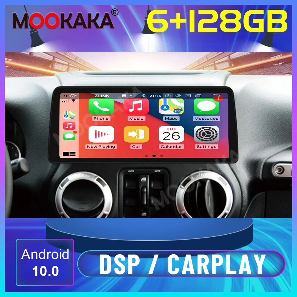 

12.3" Tesla Android 10.0 6G+128G Carplay For jeep wrangler 2011-2017 Car GPS Navigation Audio Radio Multimedia Player Head Unit
