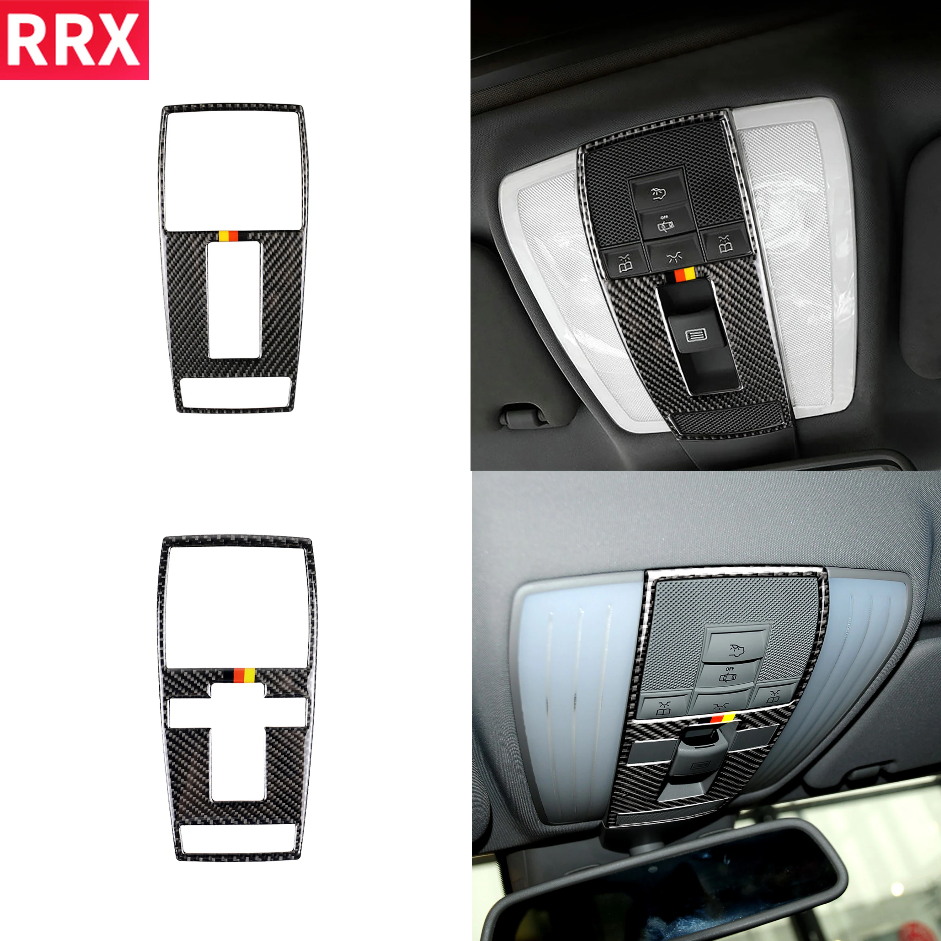 

RRX For Mercedes Benz C Class W204 E Class W212 Carbon Fiber Overhead Reading Light Panel Auto Modified Interior Car Accessories