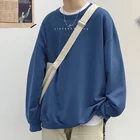 Мужская Повседневная Толстовка в стиле Харадзюку, с принтом и графическим принтом, большие размеры, корейский стиль, Свободный пуловер для осени, 2022