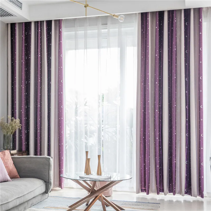 GYC2459 Gyrohome 1PC Blackout Curtain Yang Polyeaster Star&ampMoon &quotCustomised&quot Window Linen LivingRoom Dec