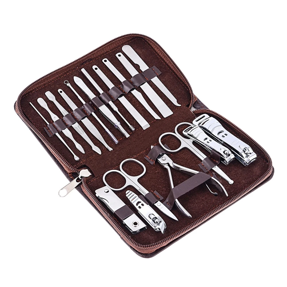 

18Pcs Portable Nail Clipper Tool Complete Set Manicure Beauty Pedicure Tool