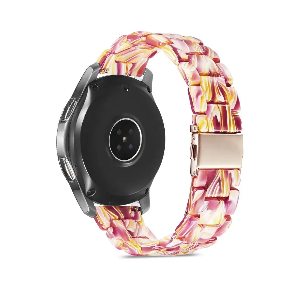 red yellow 20 мм 22 мм ремешок для часов из смолы для samsung galaxy gear s3 ремешок из нержавеющей стали Пряжка galaxy 46 мм huawei gt ремешок для часов - Цвет ремешка: red yellow