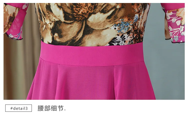

the new Korean version of large size chiffon printing super fairy waist slim beach dress over the knee super dress