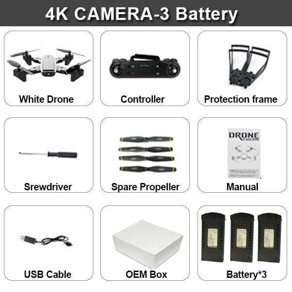 4K White 3B SG700D 4K Квадрокоптер Дрон Дроны с камерой Hd мини Дрон Rc вертолет игрушки профессиональный Дрон Com камера Квадрокоптер гоночный - Цвет: 4K White 3B
