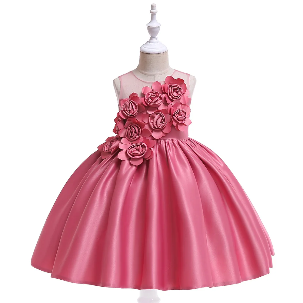 

Baby Girl Clothes 2109 Summer Girls Sleeveless Elegant Evening Dress Flower Girl Wedding Dress Children's Clothing 3 To 10 Years
