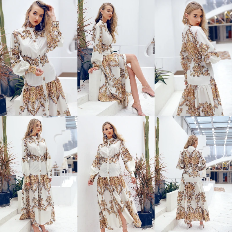 Glamaker, винтажное сексуальное платье макси, женское летнее богемное пляжное платье с цветочным принтом пейсли, женское осеннее белое Длинное Элегантное платье для вечеринки
