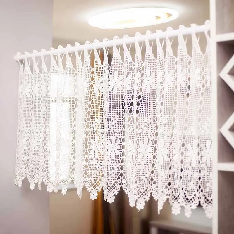 Customized High-end Lace Decoration Small Hanging Curtain Door Curtain for Living Room Bedroom Small Curtain