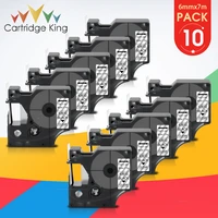 10pk 6mm 43610 for dymo d1 label tape d1 labeling black on clear compatible for dymo label maker dymo labelmanager pnp 160 280