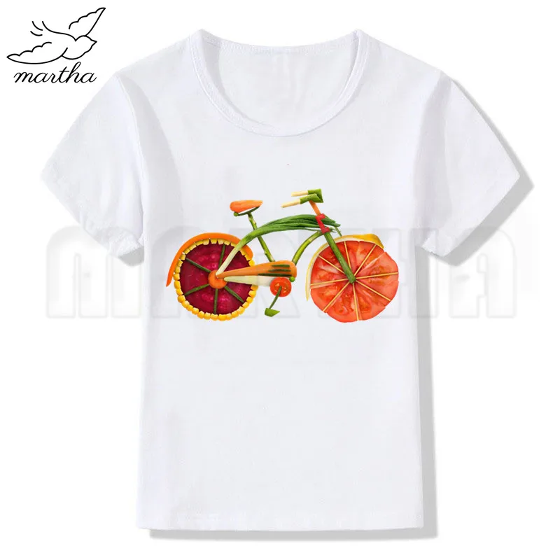 Летние Стильные Забавные милые топы для девочек с изображением фруктового