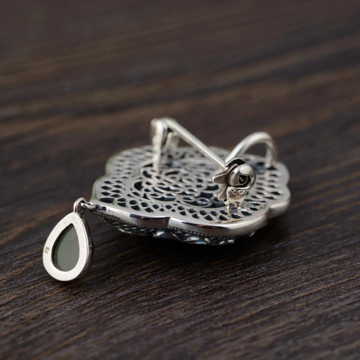 Женская серебряная брошь в этническом стиле подвеска из серебра S925 пробы с