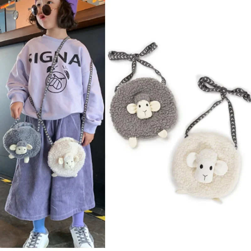 

Миниатюрный кошелек для мелочи в форме овцы, кошелек для маленьких девочек, сумка через плечо, детские плюшевые мягкие милые кошельки, новый...