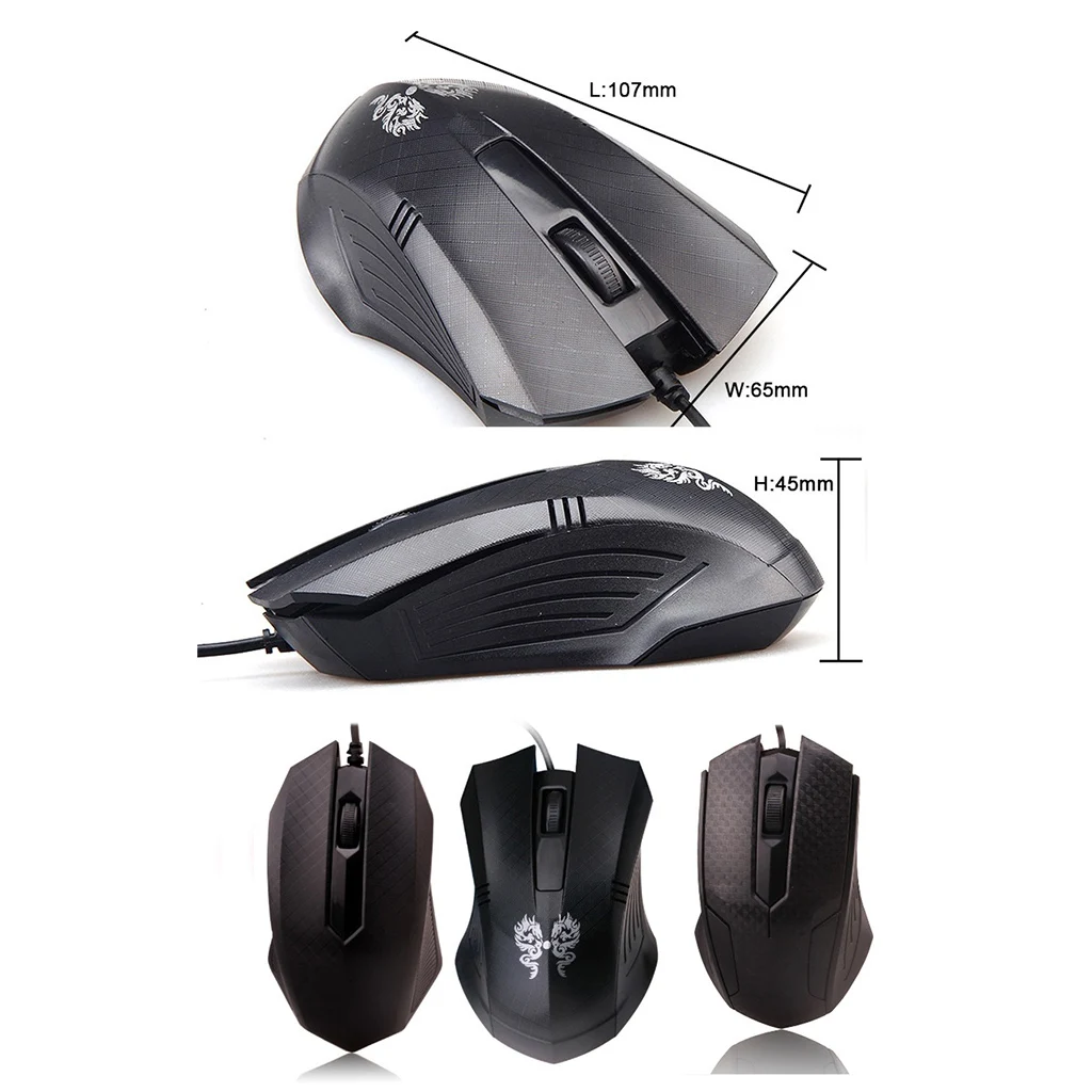 Проводная игровая мышь USB компьютерная портативная 1000DPI оптическая для ноутбука