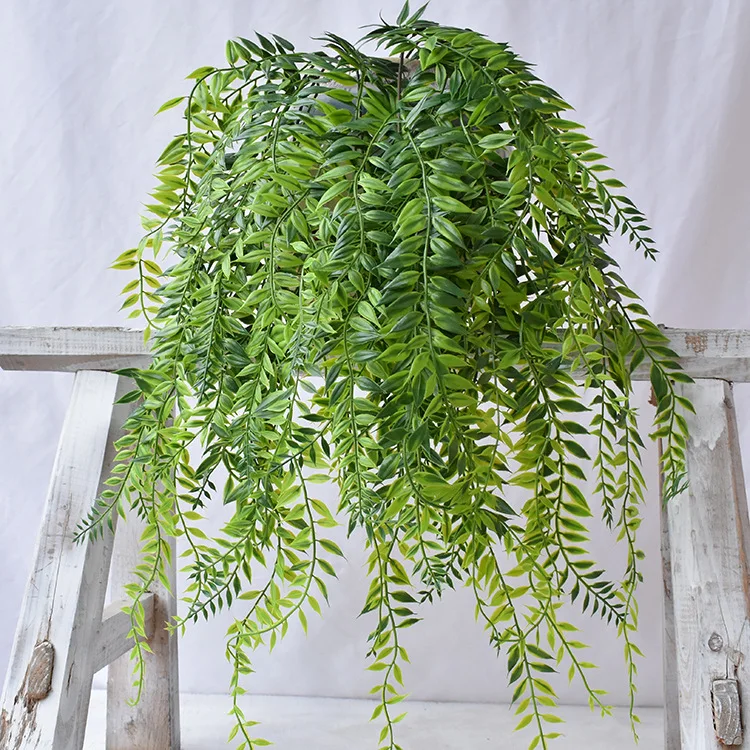 1 шт. 70 см 3-вилка настенная пластиковая бамбуковая трава Виноградная поддельная