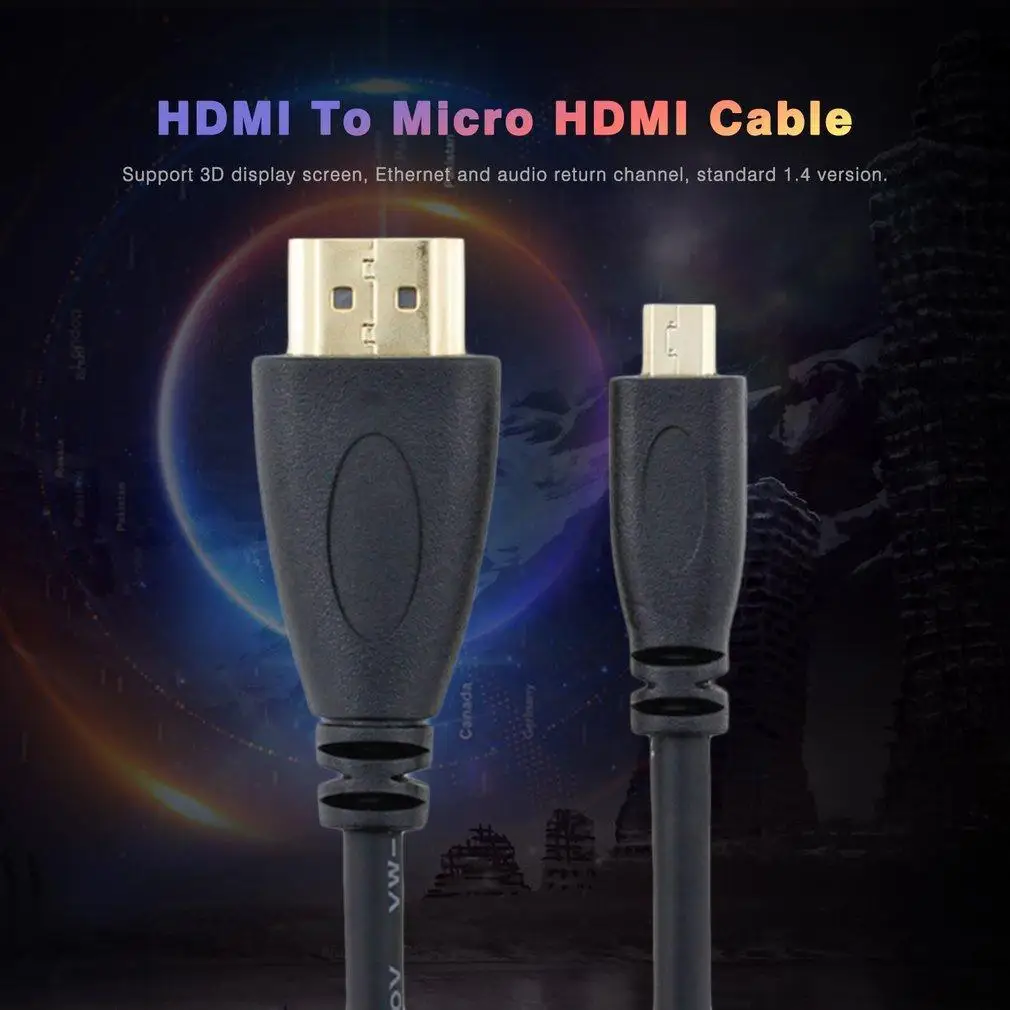 2 5 м HDMI папа к микро Высокоскоростной 1080P HD кабель 1 4 версия PNL|Кабели USB| |