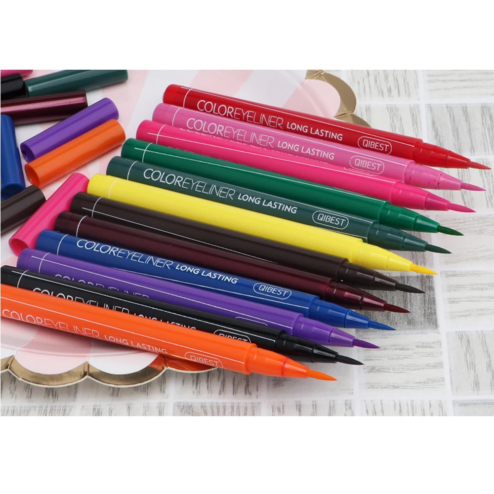 

Colorful Neon Matte Liquid Eyeliner Pencil Waterproof Long-lasting Makeup Liquid Eye Liner Green Blue Yellow Cosmetics Pen