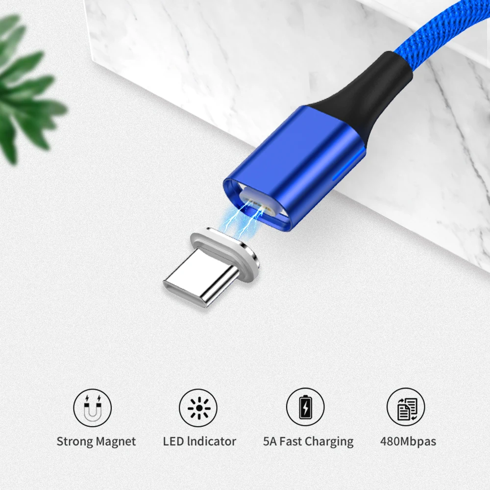 Магнитный кабель Tongyinhai для Iphone, Android, кабели для зарядки, MicroUSB type C, быстрая зарядка, зарядное устройство, 1 м, 1,5 Мбит, шнур для Xiaomi