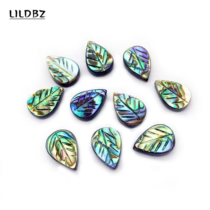 

2pc/bag Natural Abalone Shell Beads 8x12mm Abalone Shell Leaf Shaped Loose Bead Making DIY Necklace Bracelet Earring Accessories