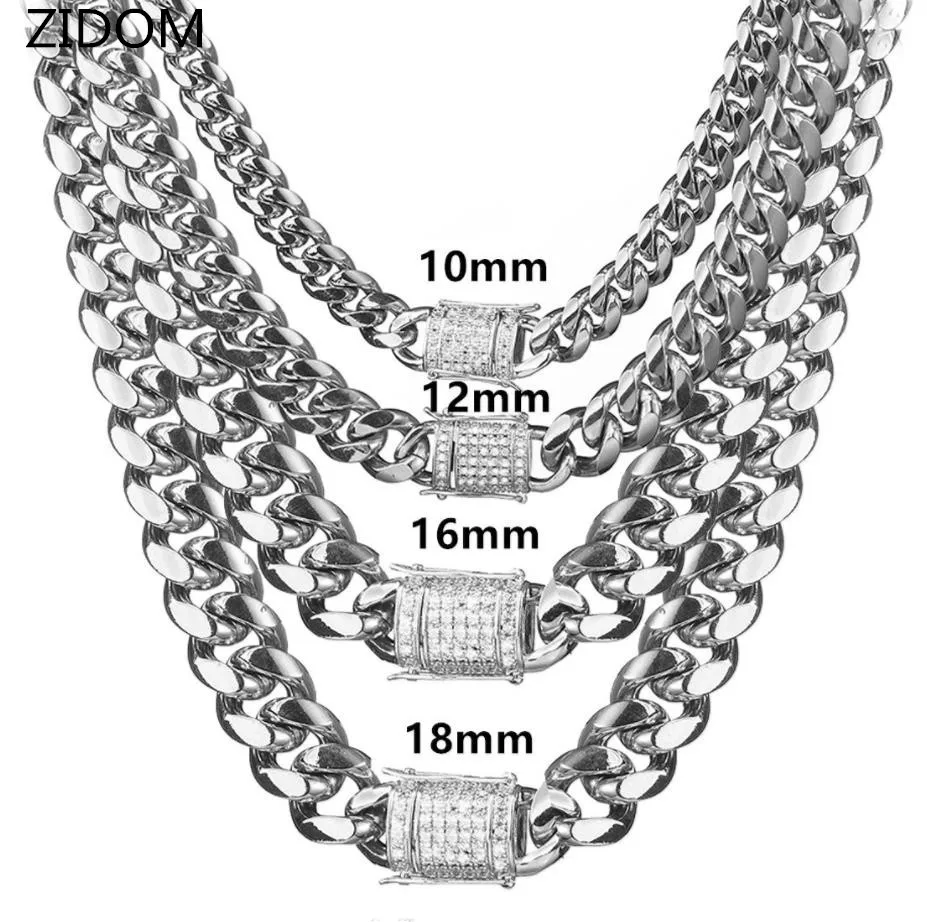 Цепочка мужская из нержавеющей стали ожерелье серебристого цвета в стиле хип хоп