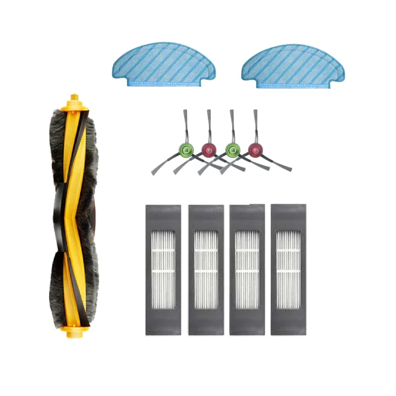 

Топ!-9 шт насадка на швабру для уборки из боковая щетка HEPA фильтр основной Щетки Для Ecovacs DEEBOT OZMO T8 Робот Запчасти для пылесоса