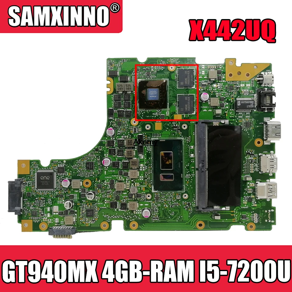 

Материнская плата для ноутбука X442UQ для ASUS VivoBook 14 X442UQR R419U X442UN X442UR X442UNR оригинальная материнская плата GT940MX 4GB-RAM I5-7200U