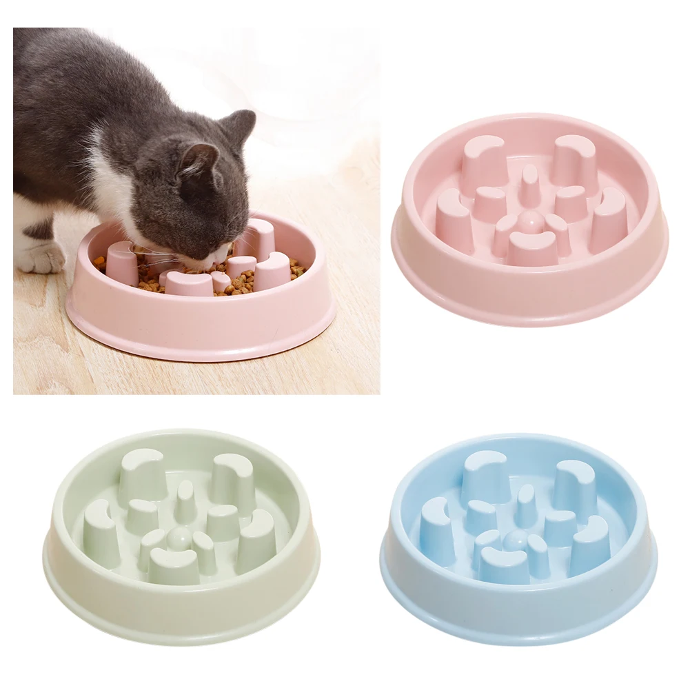 Анти удушения для кормления собаки чаши прочный Пластик медленное Еда