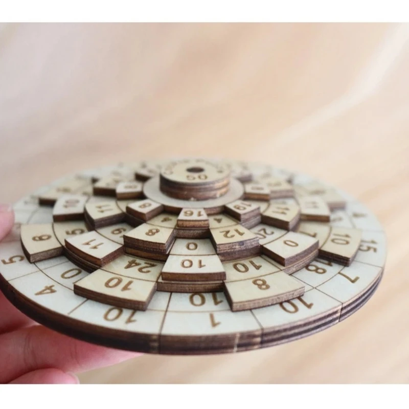 

Wooden Puzzle Toy High Difficulty Mathematical Brain Teasers Toys Intellectual Development Digital Turntable for burning U50F