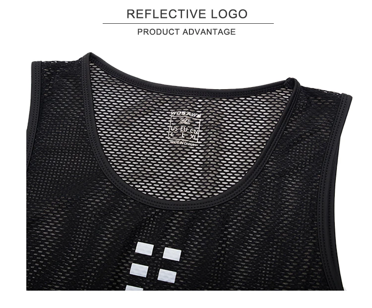 WOSAWE Ultra-thin Cycling Vest Base Layer Sleeveless Underwear Bike Mesh Breathable Shirts Compression Sports Bicycle Jerseys | Спорт и