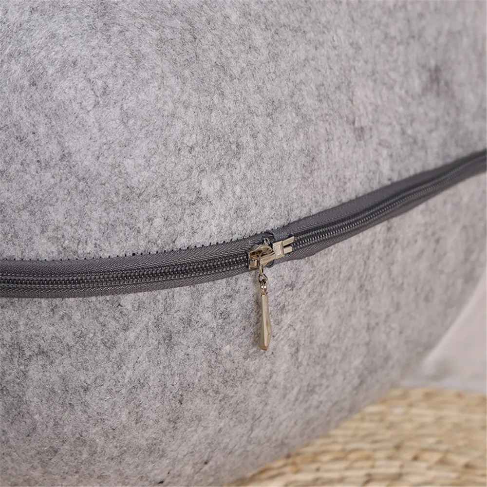 Лежанка для кошек спальный мешок на молнии из войлочной ткани в форме кошки