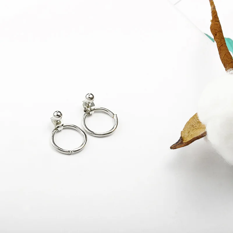 Новые Модные Простые геометрические круглые металлические серьги золотистого