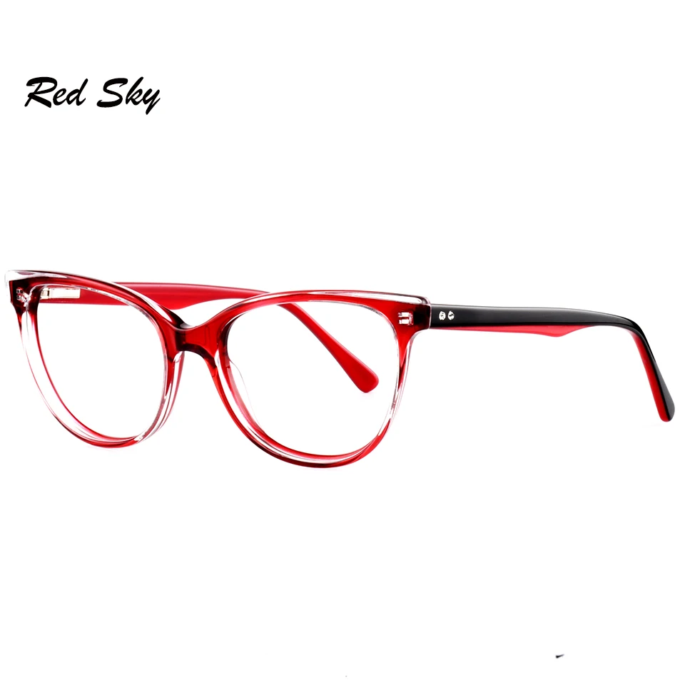 Корректирующие очки Cat Eye Optical Acetate Glasses Frame Women 2020 New Fashion Prescription Myopia Spectacles Anti-blue Rays Eyewear.