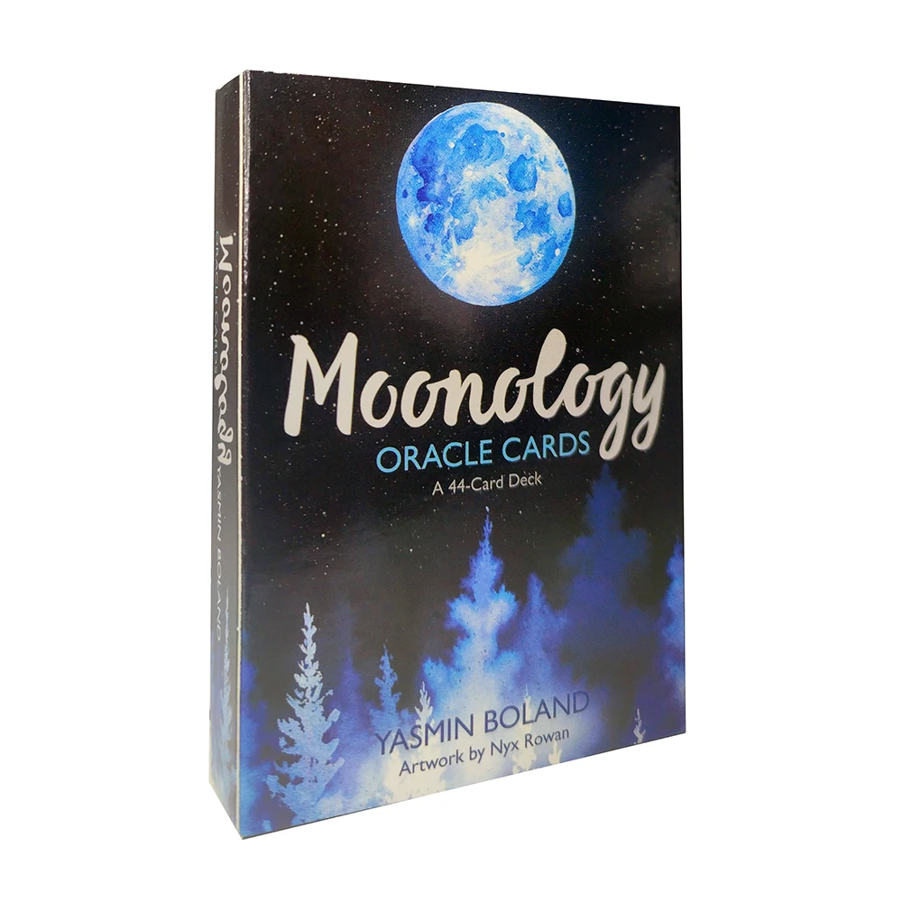 Карты для гадания Moonlogy, карты формата Оракл, таро, луна, 44 карты с PDF руководством, карты Таро для начинающих