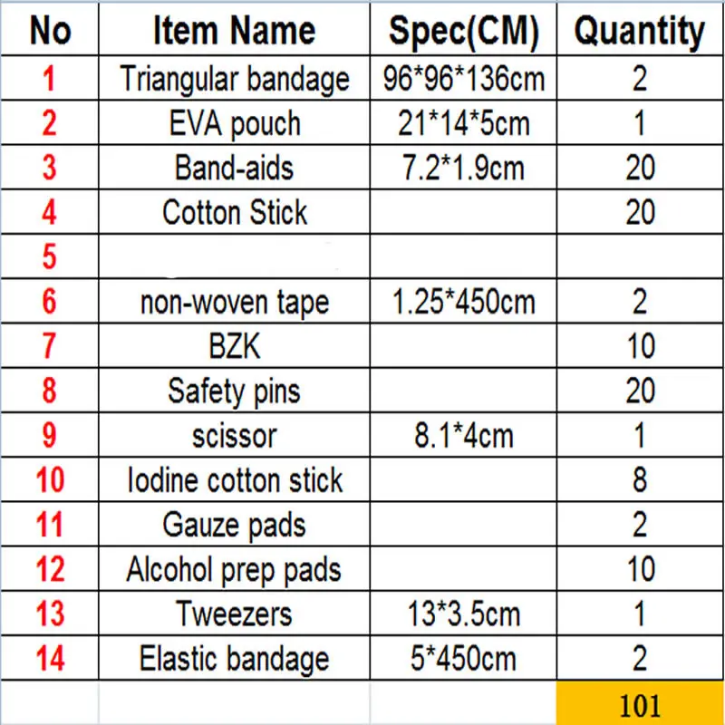 Новинка 101 предметов/комплект уличный портативный водонепроницаемый комплект