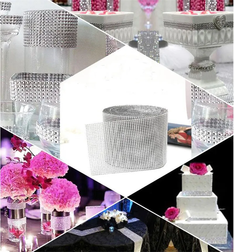 12 см * 80 Bling сетка рулон с алмазами событие Единорог Вечеринка День рождения