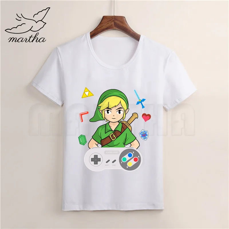 Детский пульт Mario/Pacman/Zelda Link футболка с героями мультфильмов детская забавная