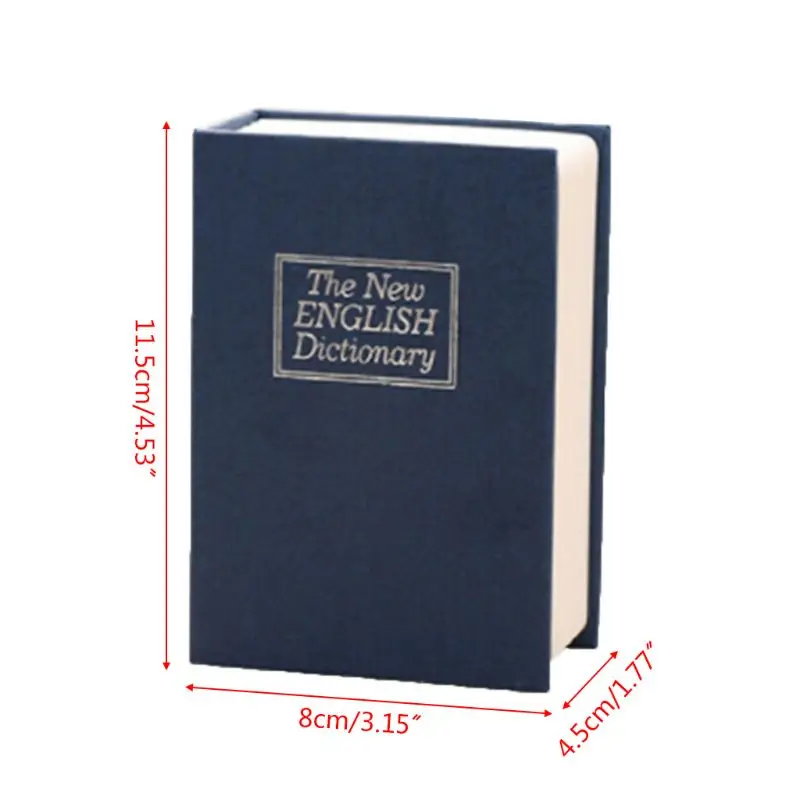 Английский словарь в форме наличных денег копилка для монет с замком ключей