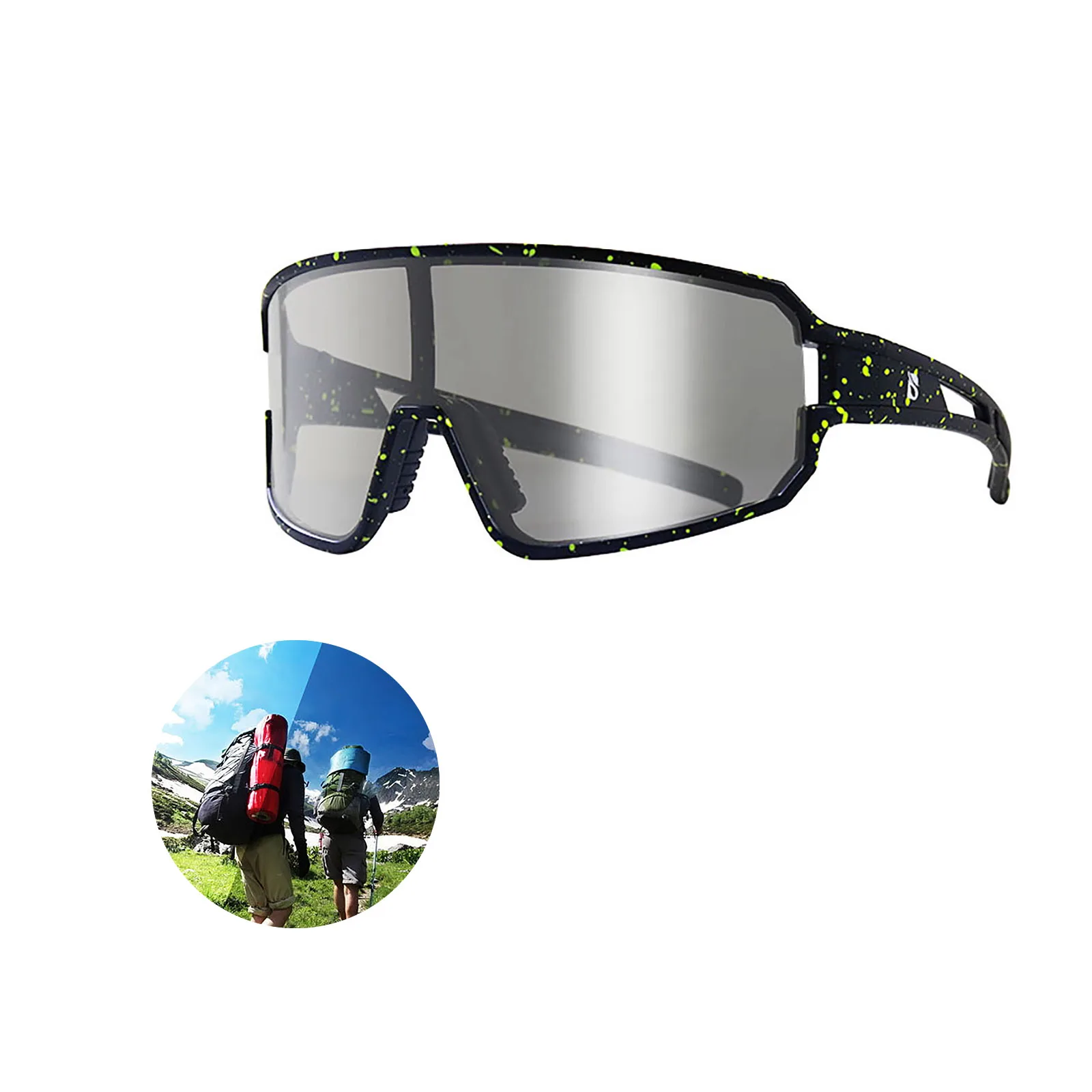 

Мужские и женские очки для велоспорта, поляризационные солнцезащитные очки для езды на велосипеде, в большой оправе, для любой погоды