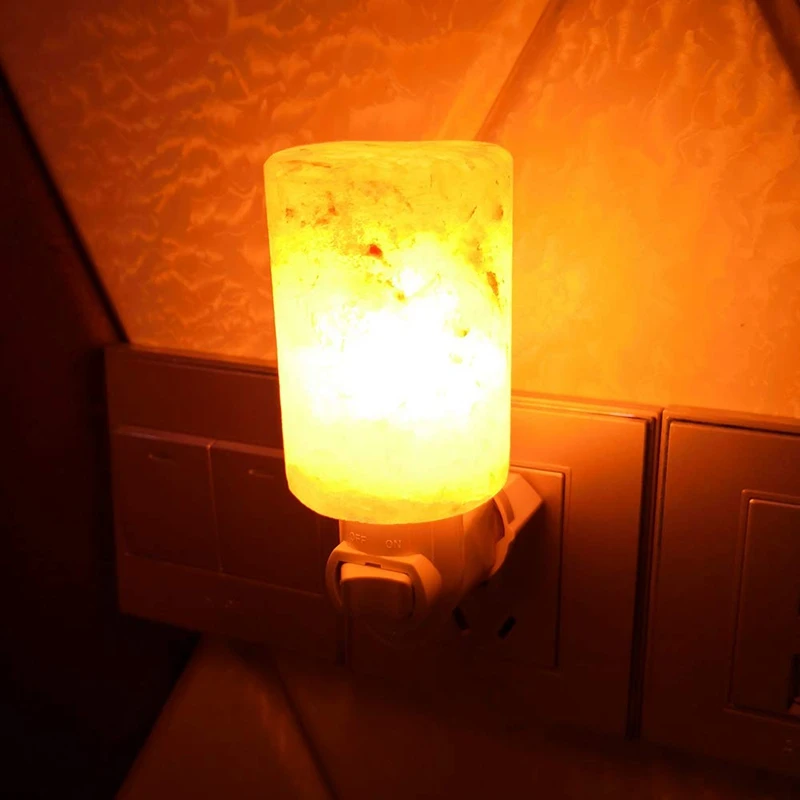 Гималайская соляная лампа Ночной светильник 2 дополнительных лампы розовая