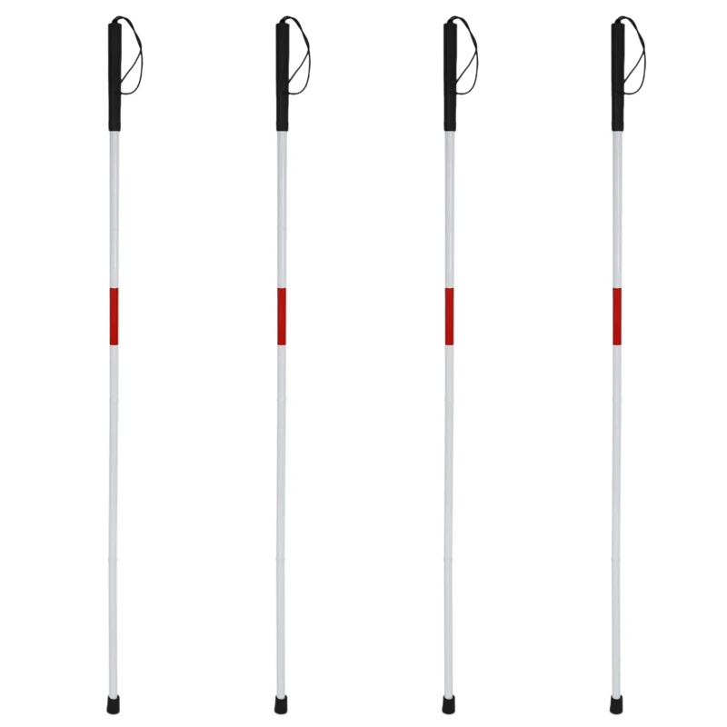 

4X Visually Impaired Crutch Cane Blind Walking Stick Walker Aluminium Easy Folding