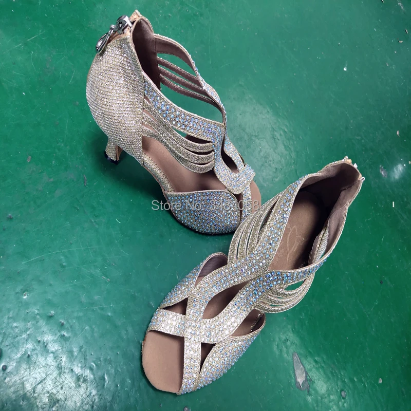 Наташа обувь для латинских танцев взрослых танцевальная GB золотой каблук|Обувь