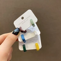geometric square color earrings 2021 new trendy small and simple earrings female ins net red temperament earrings female
