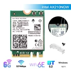 Wi-Fi 6E Intel AX210 беспроводная карта 802.11AX M.2 Bluetooth5.2 трехдиапазонный 2,4G5G6 ГГц мини PCI-E сетевой адаптер AX200 для Windows 10