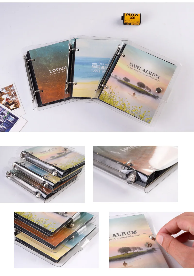 100 карманов 3 дюйма мини-пленка фото бумага альбом памятная книга для Fujifilm Instax Mini 8 9 Polaroid фильм имя держатель для карт