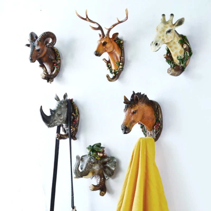 

New Wall Coat Rack Home Wall Decoration Animal Head Rack