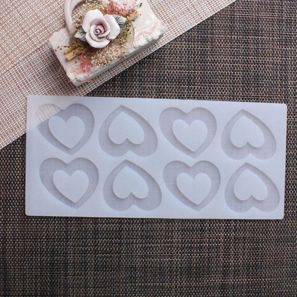 8 шт романтическое сердце розовый Силиконовый Шоколад формы для выпечки торта