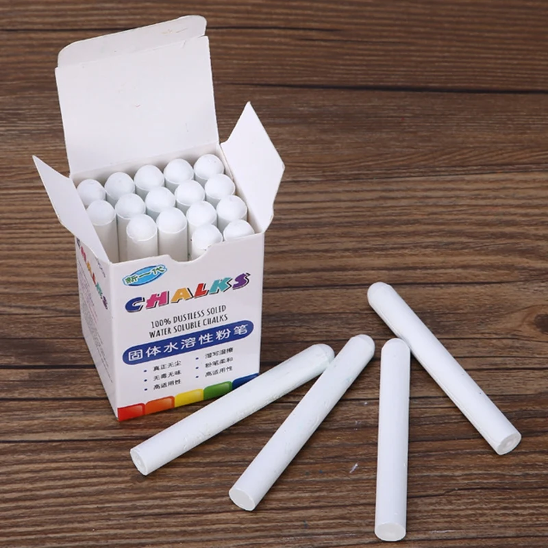 

40PCS Mixed Colour Chalk Sticks Pack Water Soluble Kids Playground School Art Learning