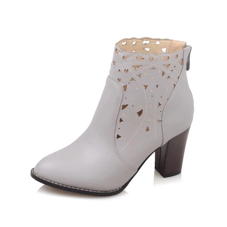 Женские ботильоны с острым носком на молнии сзади | Обувь