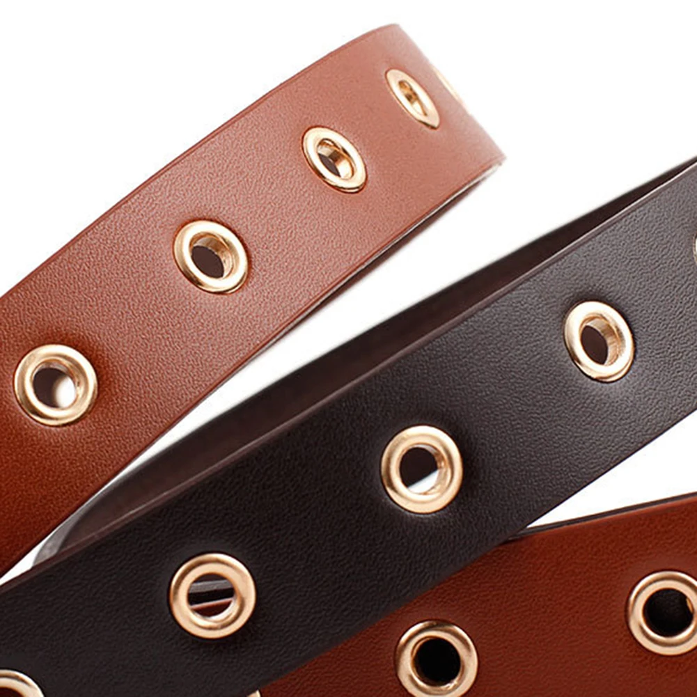 Новое поступление Женский ремень с круглой пряжкой регулируемый из